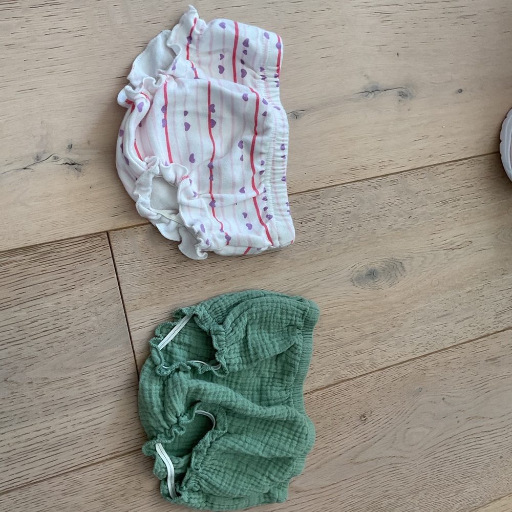 Kids' Green and White Patterned Shorts